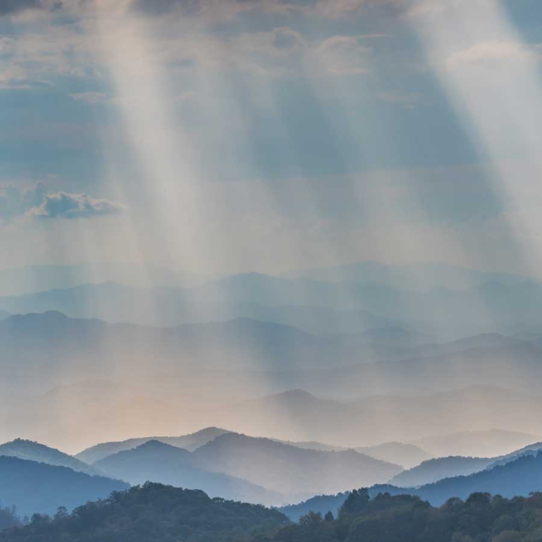 View across the Blue Ridge mountains